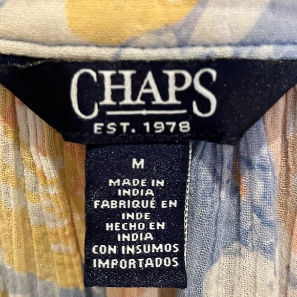 Chaps light pastel blouse size M - Picture 5 of 6